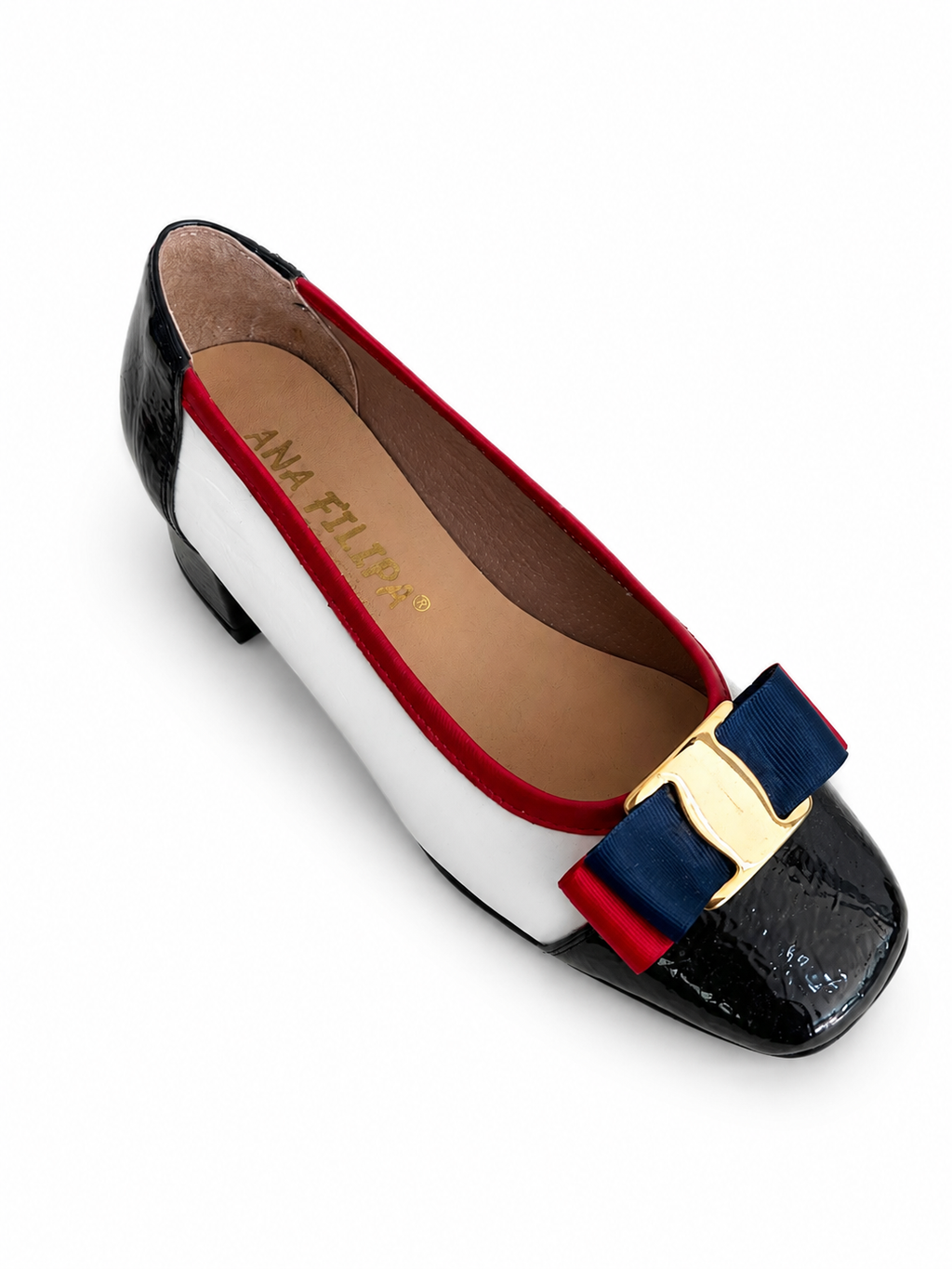 Sapato Tricolor com Laço