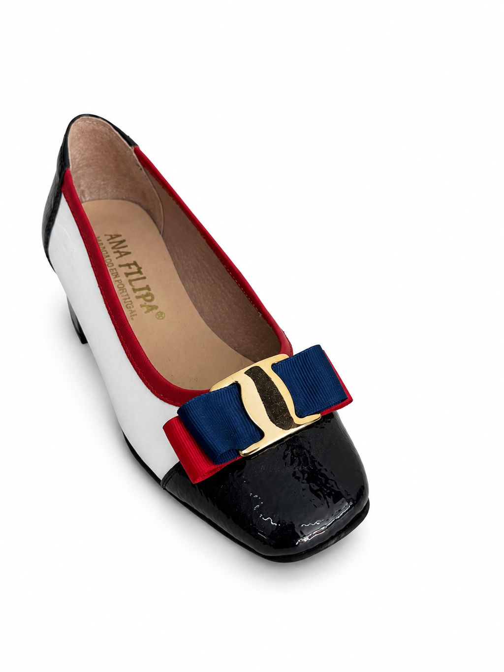 Sapato Tricolor com Laço