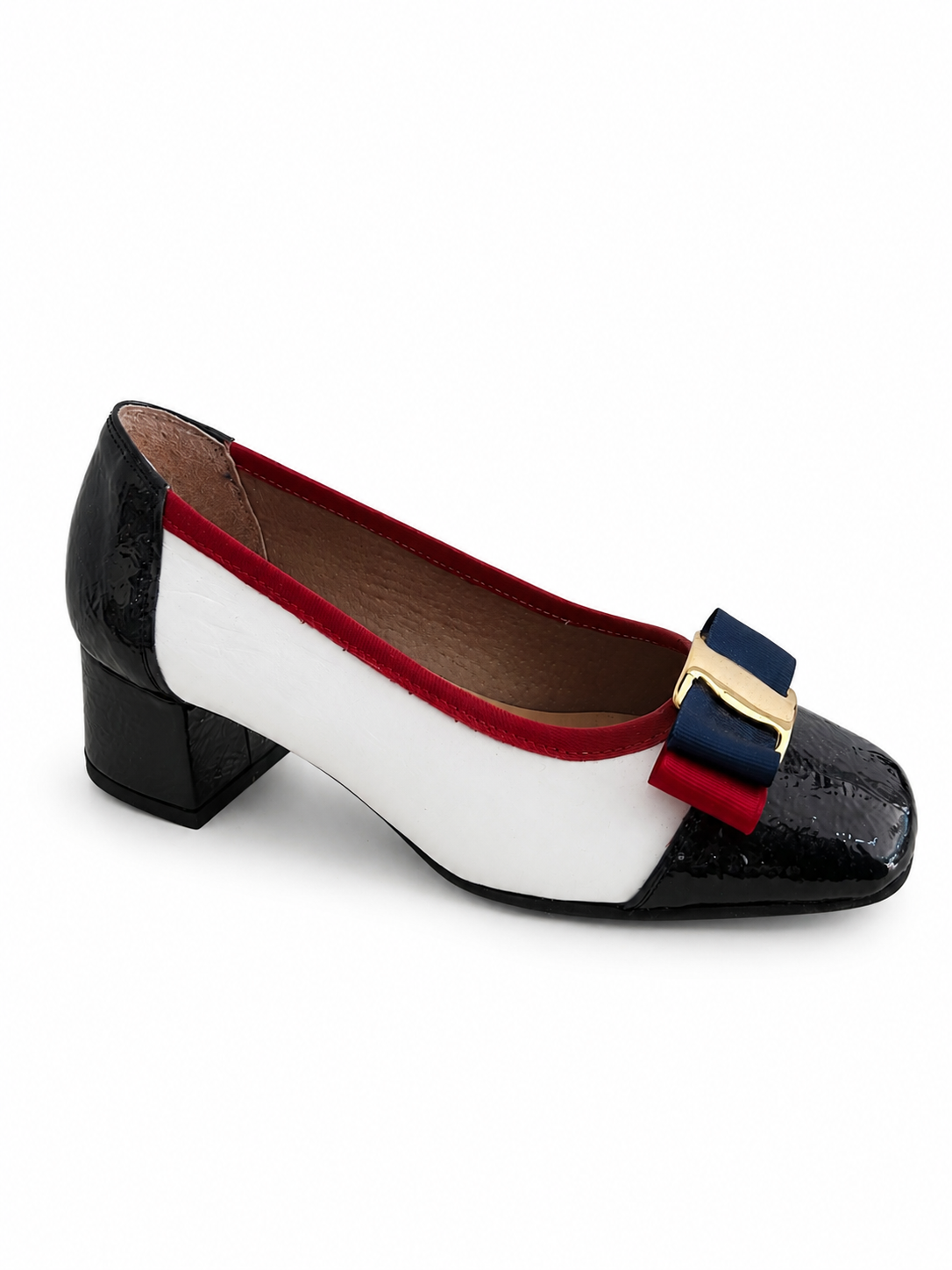 Sapato Tricolor com Laço