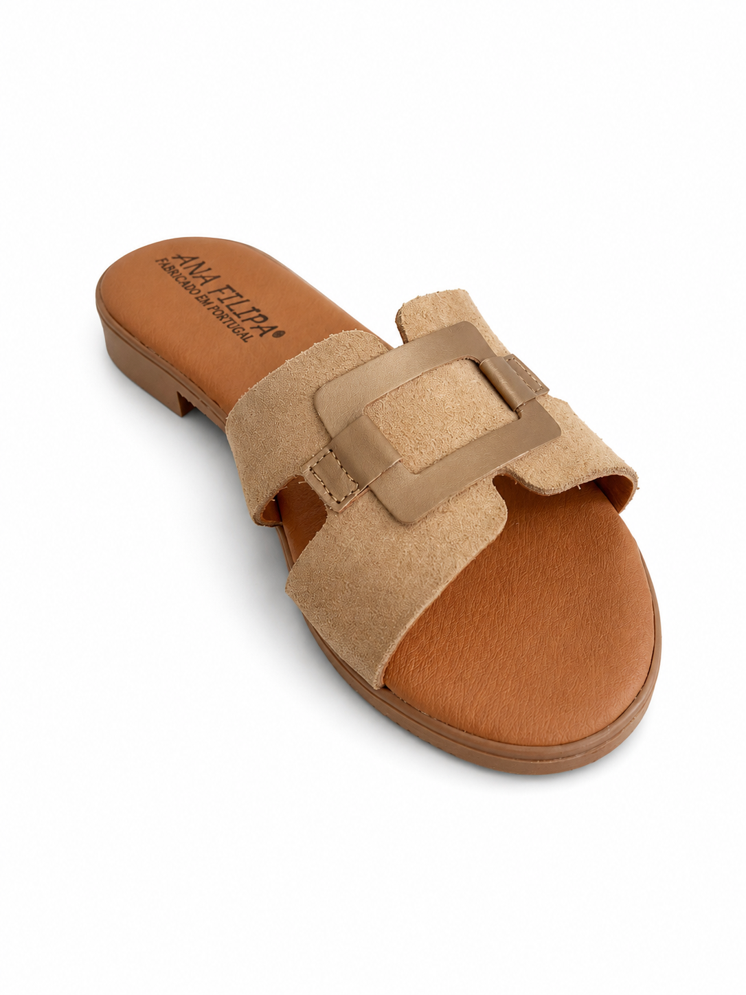 Chinelo Bege com Fivela