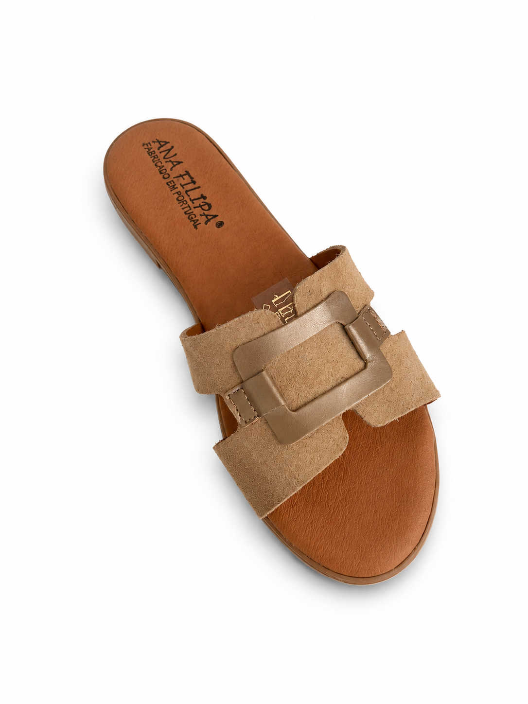 Chinelo Bege com Fivela